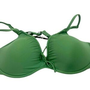 Victoria’s secret pink sports swim wear green underwire bikini top size XXL